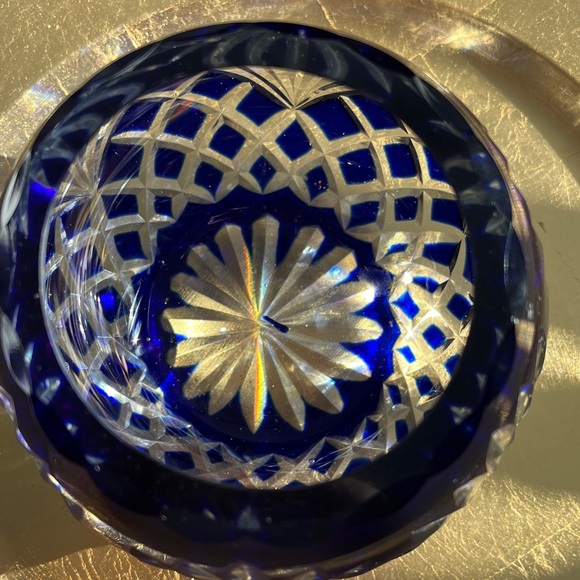 COBALT BLUE CRYSTAL VASE - Picture 3 of 8